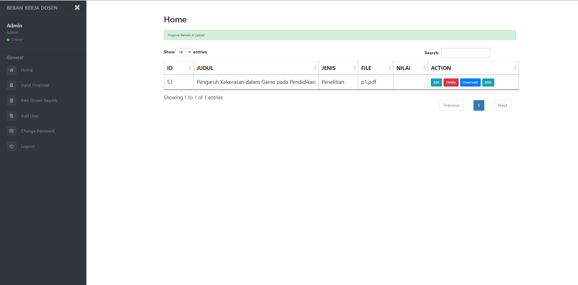 Lecturer Workload System